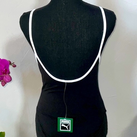 Puma Classics Black and White Bodysuit Tank Top - Picture 8 of 10